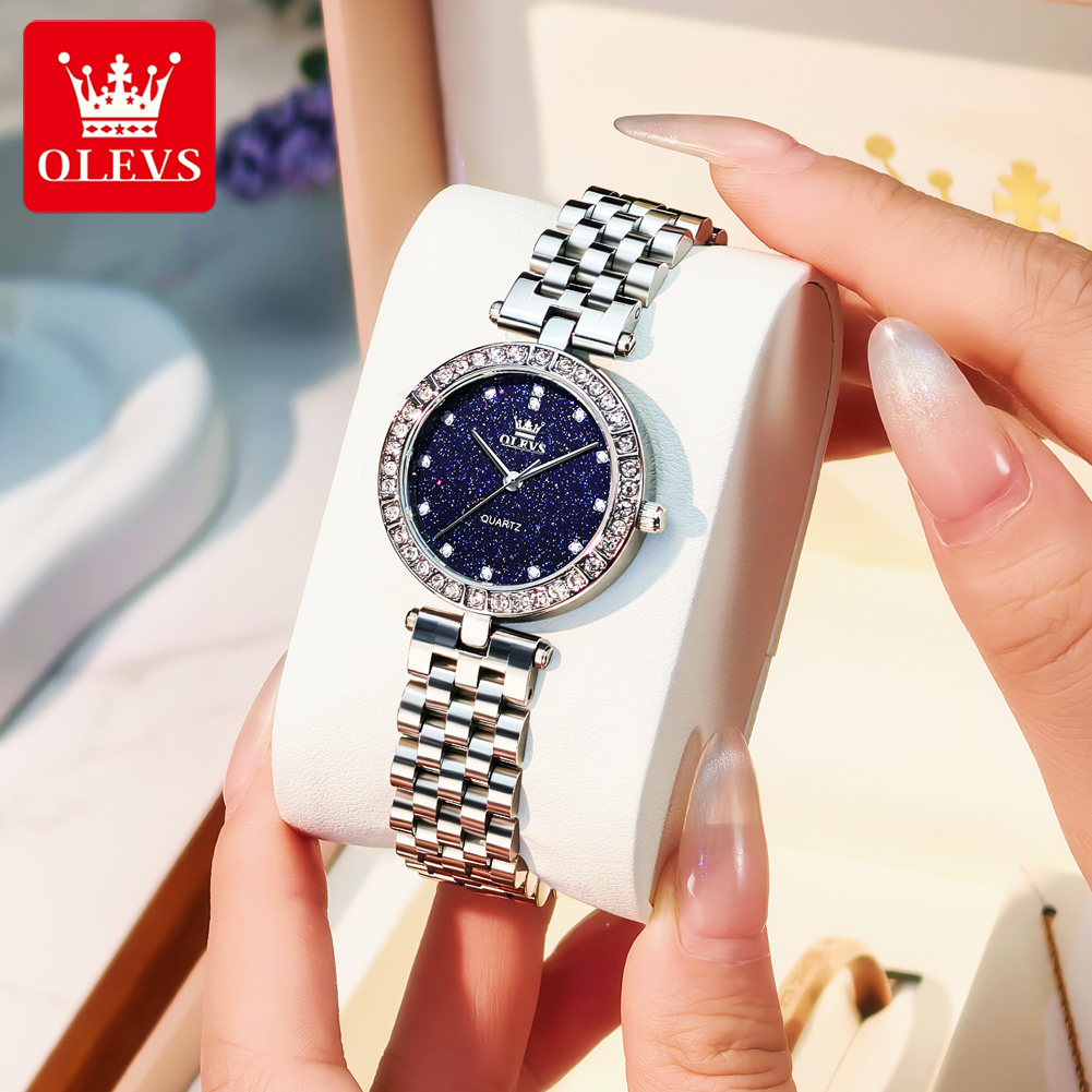 Luxury Ceramic Watch - OLEVS 3641 Bayan Izle Zarif Basit