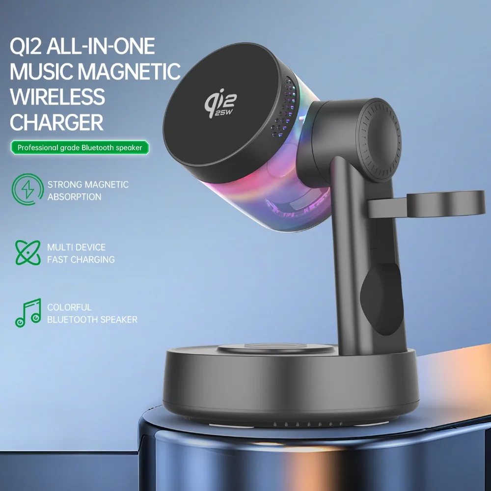 Smartwatch Watches Compatible With Iphone - Qi2 25W RGB Işıklı Manyetik Kablosuz