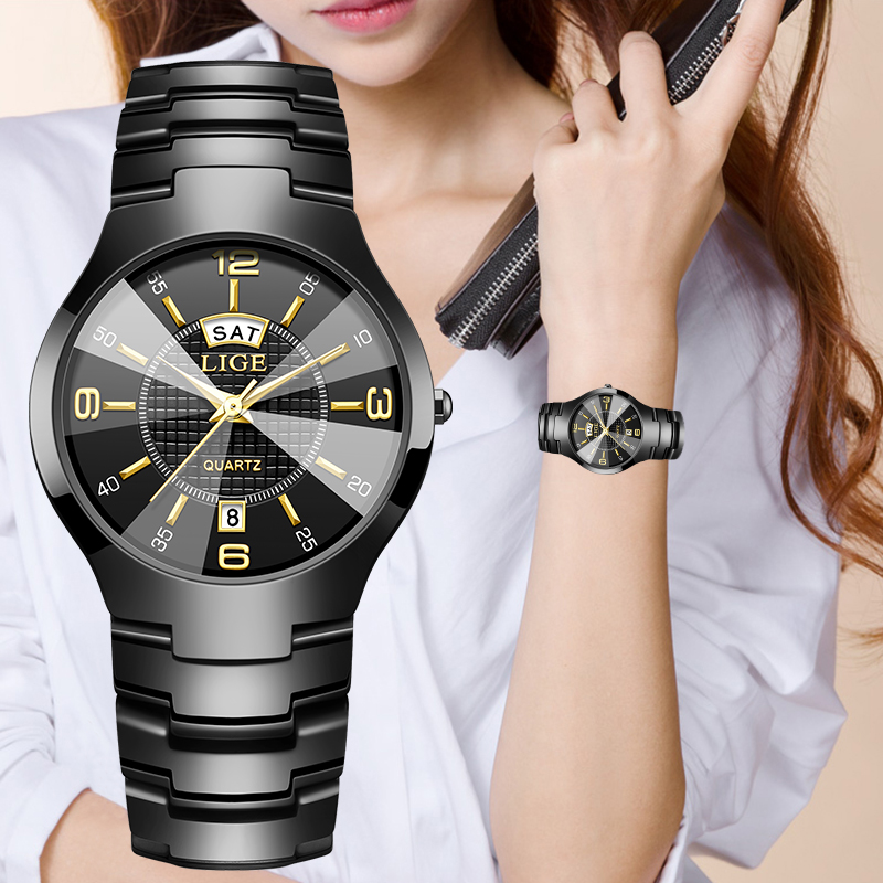 Luxury Ceramic Watch - LIGE Moda Zarif kadın Kol Saati