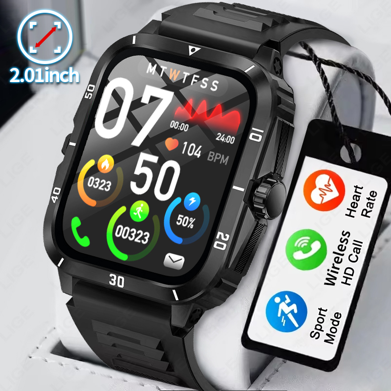 Smartwatch Latest Watches For Men - 2.01 Ekran akıllı saat Bluetooth Çağrı