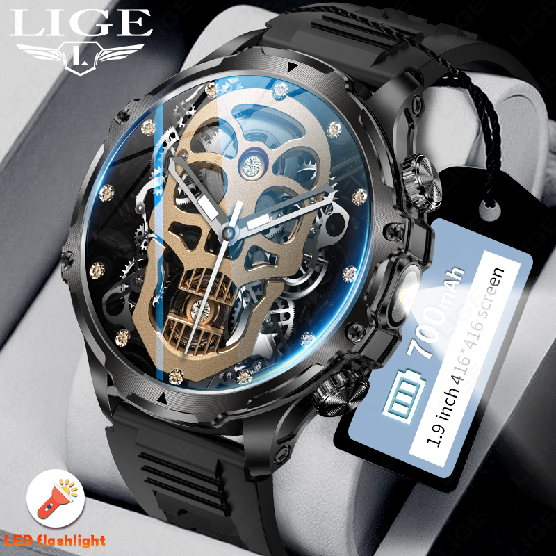 Smartwatch Latest Watches For Men - LIGE 700mah büyük pil el feneri
