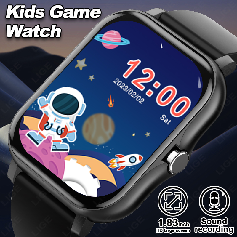 Smartwatch Digital Watches For Kid Boy With Alarm - LIGE 2025 Sesli Kitap Çocuk Smartwatch