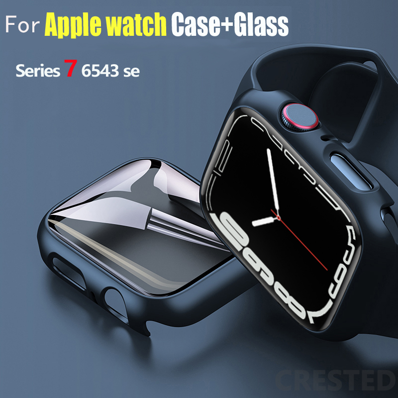Iwatch Smartwatch Series 7 - Cam + Kapak Apple Watch kılıfı