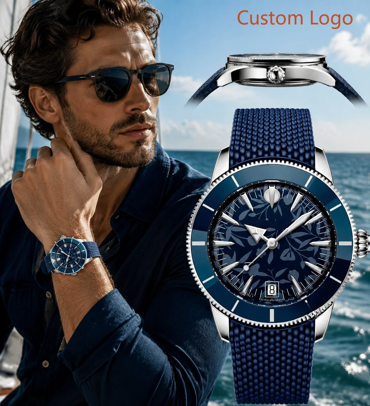Luxury Ceramic Watch - Erkekler 46mm Dalış Otomatik Saat Dönen