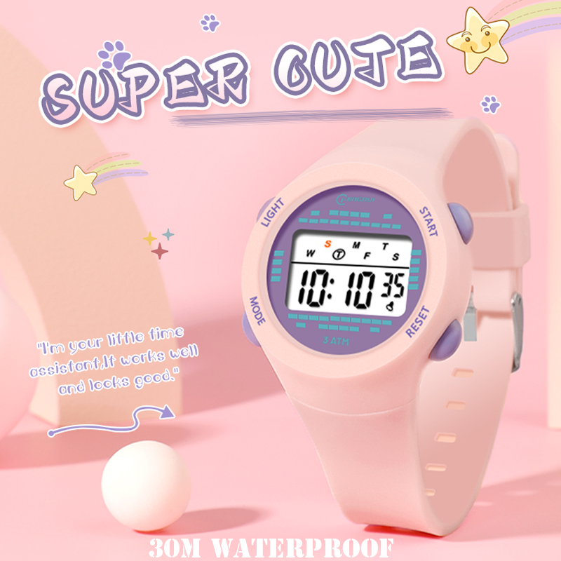 Smartwatch Watches For Girls Kids - Çocuk elektronik saat kız pembe sevimli