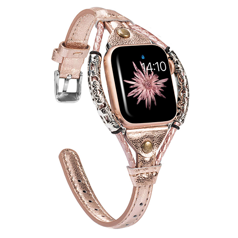 Smartwatch Luxury Watches For Women - Hakiki deri kayış için Apple saat
