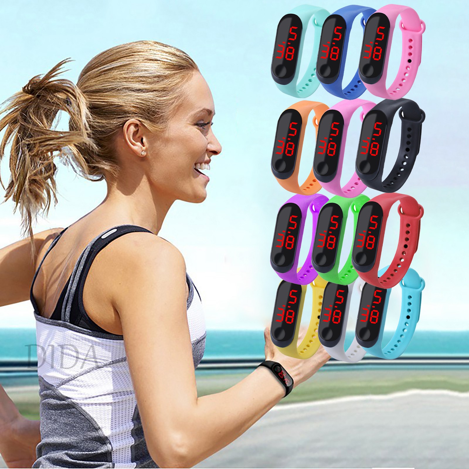 Smartwatch Watches Digital - Spor Açık Bilezik Elektronik Saat Spor