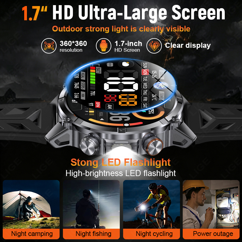 Sağlam Dış Mekan Erkek Akıllı  - Smartwatch Rugged Watches For Men incelemesi ve fiyatı