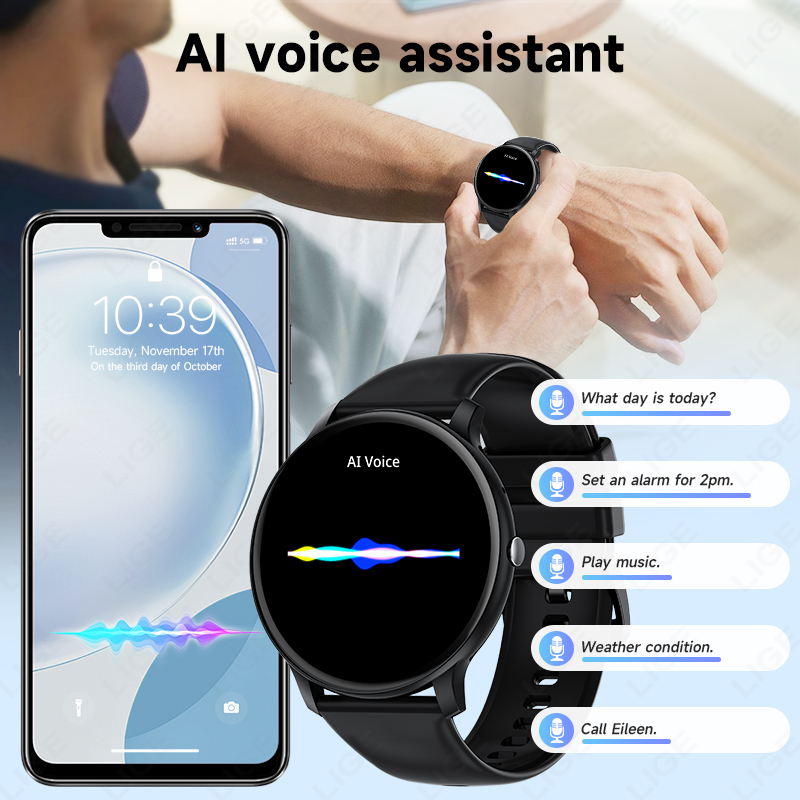 LIGE Bluetooth çağrı kadın akı - Smartwatch Latest Watches For Men incelemesi ve fiyatı