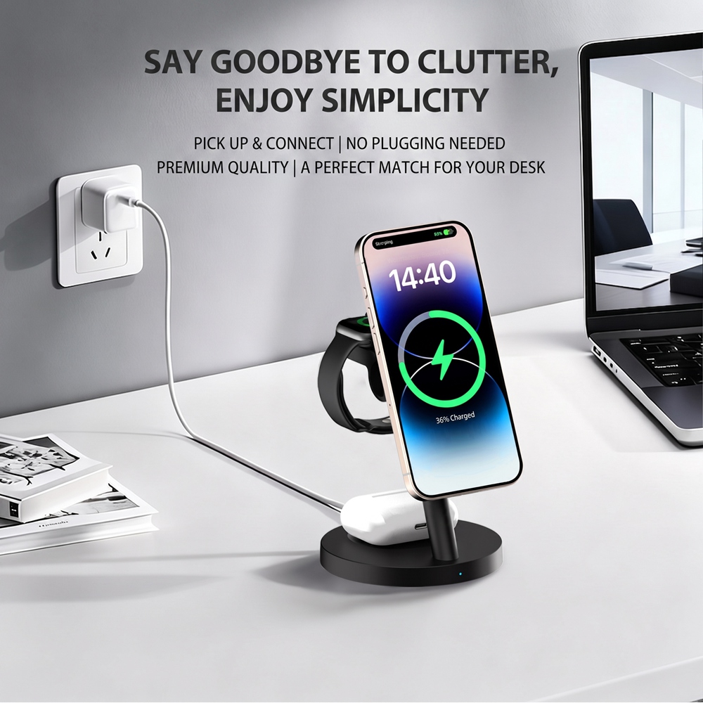 3'ü 1 arada Qi2.2 25W Hızlı Ka - Smartwatch Watches Compatible With Iphone incelemesi ve fiyatı