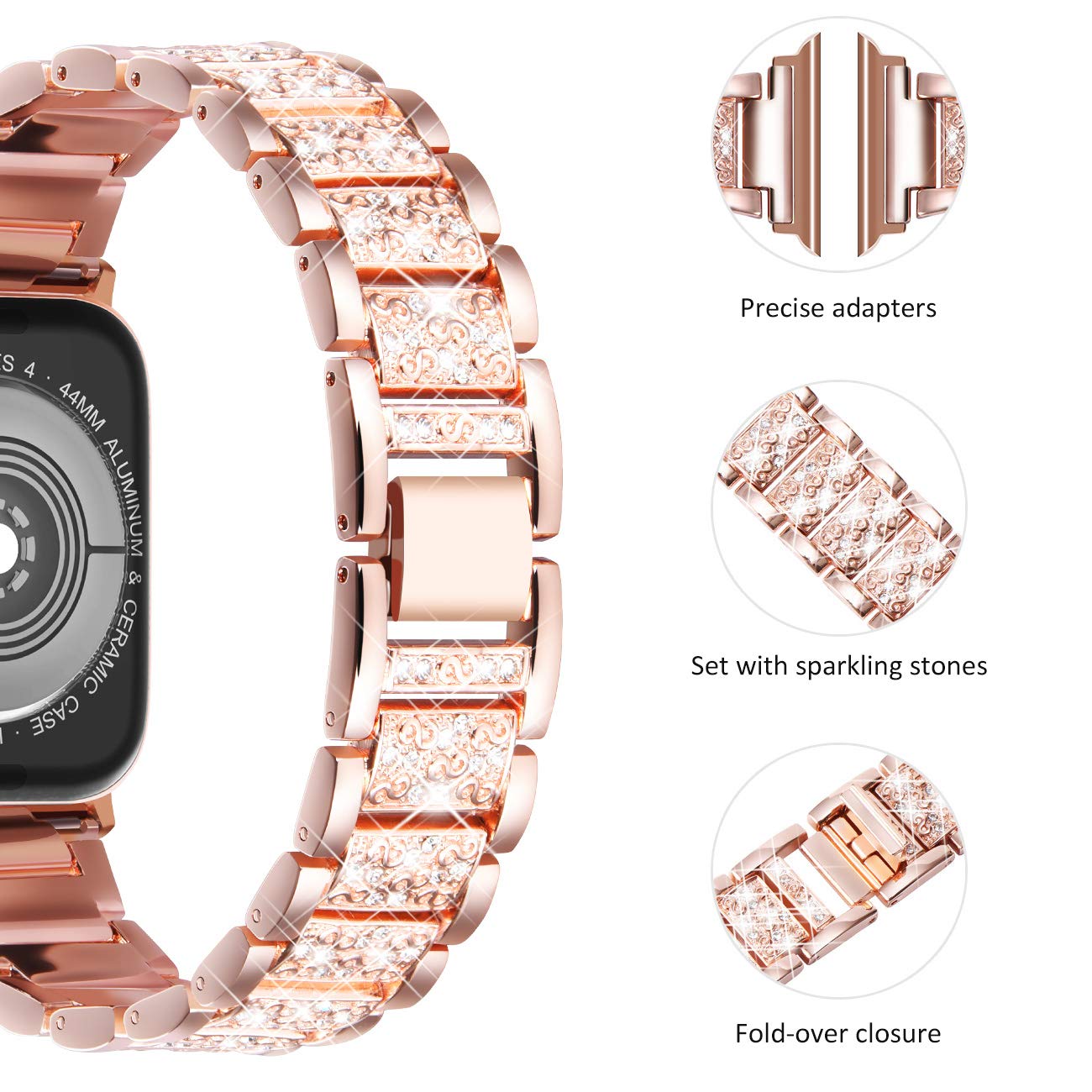 Kılıf + Bling kayış için Apple - Smartwatch Luxury Watches For Women incelemesi ve fiyatı