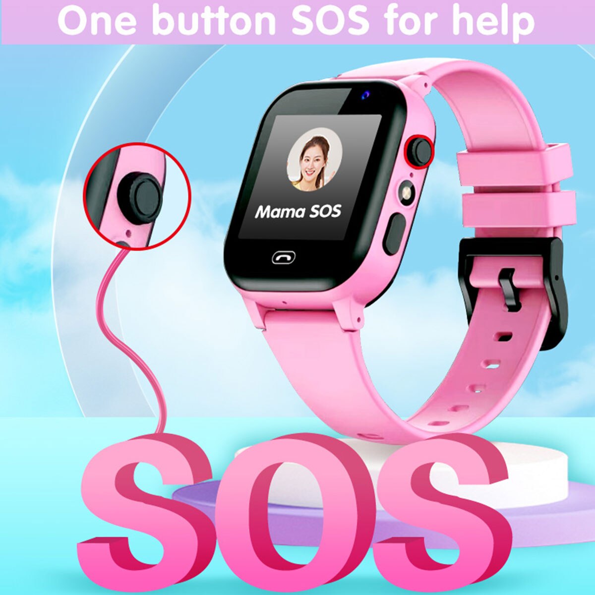 Çocuklar akıllı saat SOS çağrı - Smartwatch Watches For Girls Kids incelemesi ve fiyatı
