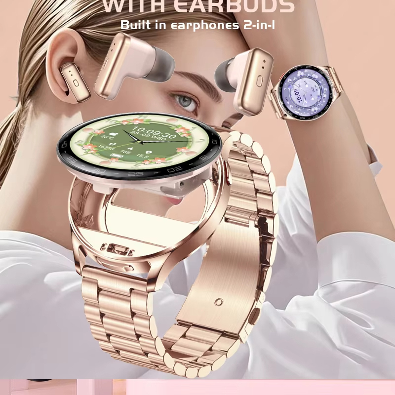 TWS 2'si 1 arada Kulaklık Akıl - Smartwatch Luxury Watches For Women incelemesi ve fiyatı