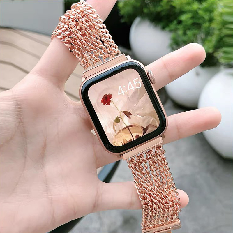 Starlight band Apple izle 8/Ul - Smartwatch Luxury Watches For Women incelemesi ve fiyatı