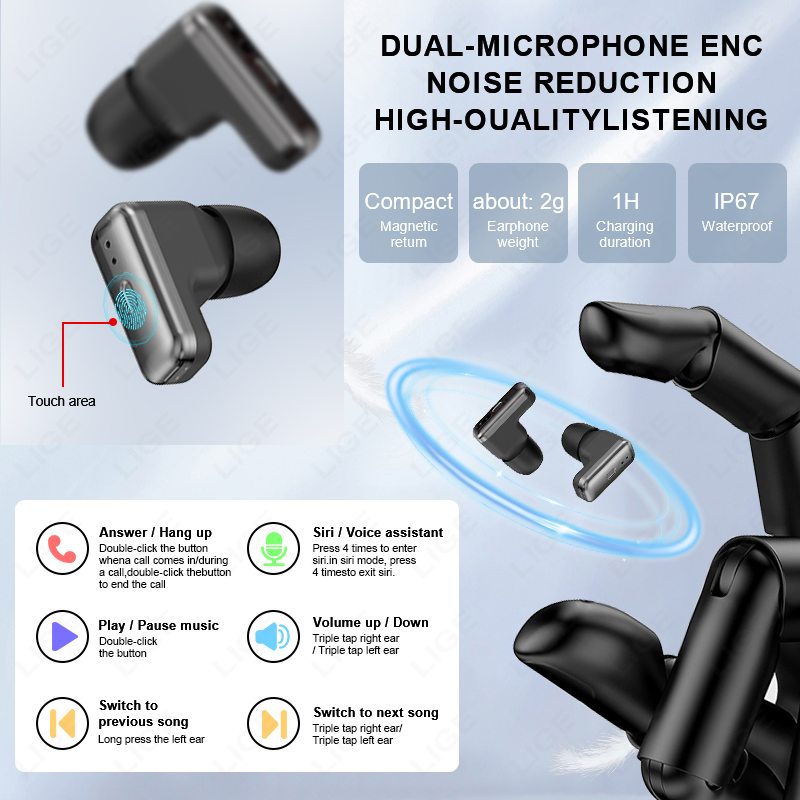 LIGE 2026 Yeni TWS 2'si 1 Arad - Smartwatch Noise Watches incelemesi ve fiyatı
