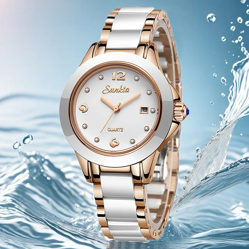 Sunkta Moda Rahat Kuvars Kadın - Luxury Ceramic Watch incelemesi ve fiyatı