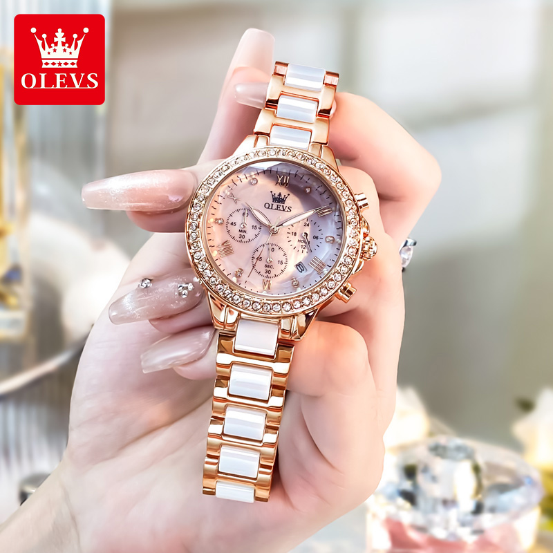 OLEVS 9999 Kadın Izle Marka Or - Luxury Ceramic Watch incelemesi ve fiyatı