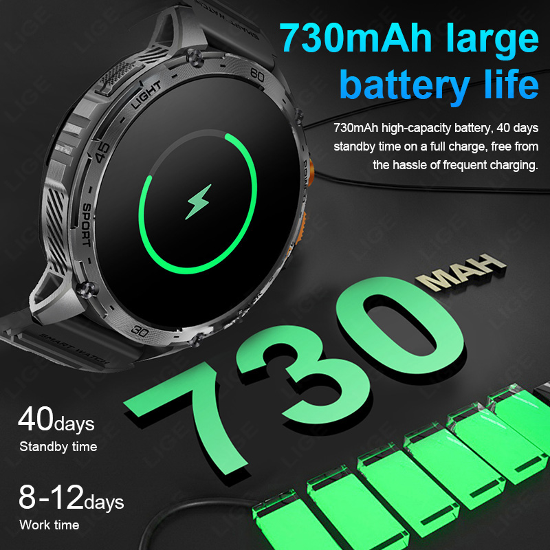 LIGE 730 mAh Büyük Pil Ultra U - Smartwatch Latest Watches For Men incelemesi ve fiyatı