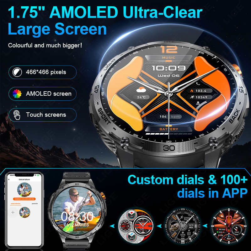 LIGE 730 mAh Büyük Pil Ultra U - Smartwatch Latest Watches For Men incelemesi ve fiyatı