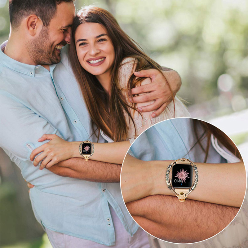 Hakiki deri kayış için Apple s - Smartwatch Luxury Watches For Women incelemesi ve fiyatı