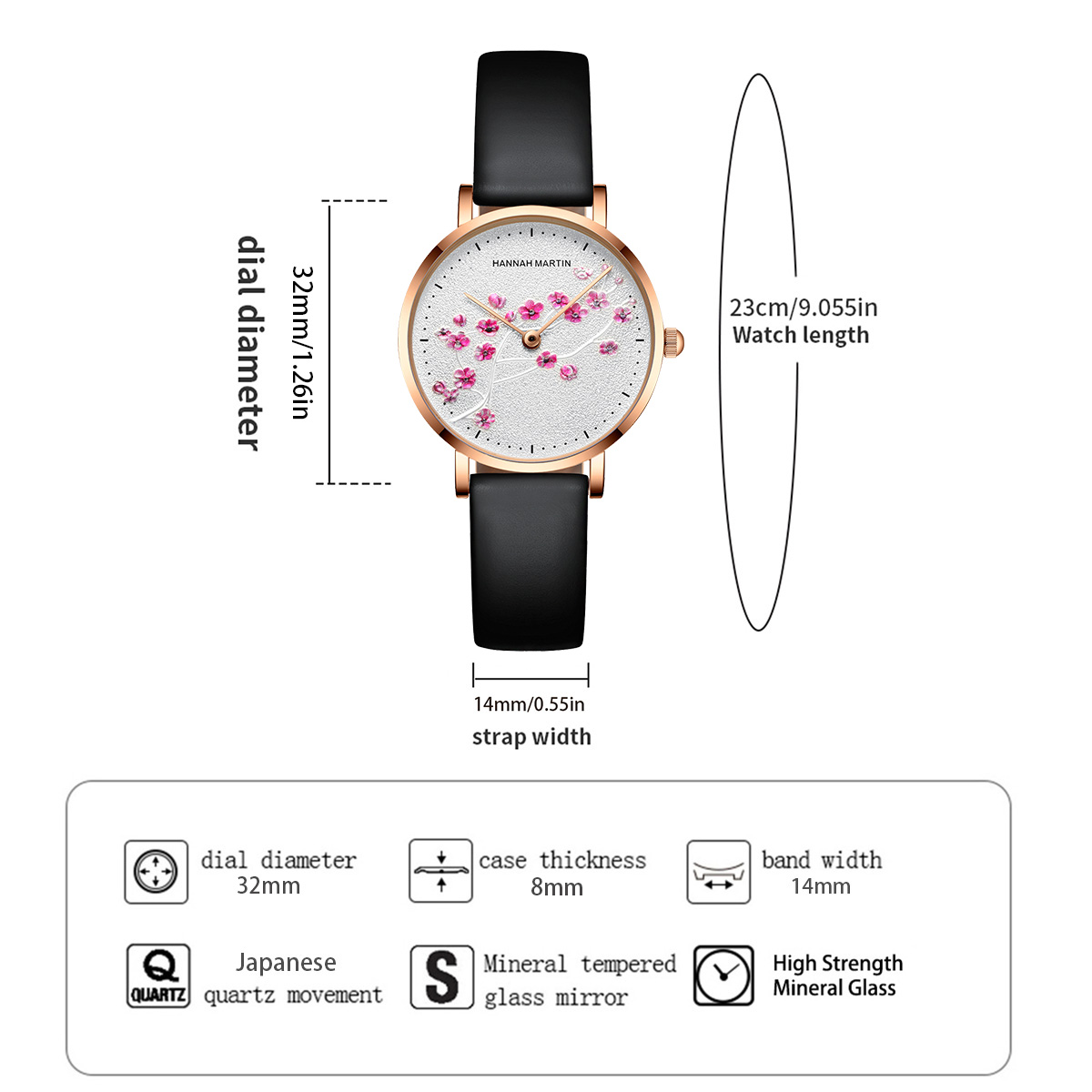 HANNAH MARTIN Kadın Saati 1324 - Anti-Magnetic Watch incelemesi ve fiyatı