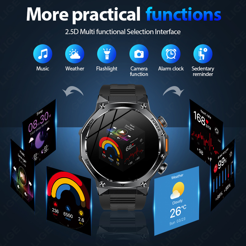 LIGE Yeni Erkekler 800 mAh Ult - Smartwatch Latest Watches For Men incelemesi ve fiyatı