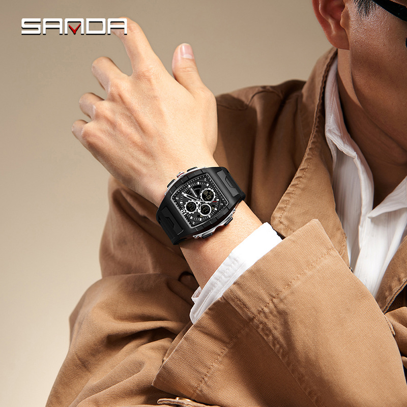 SANDA Yeni Çift Ekranlı Saat E - Analog Quartz Watch incelemesi ve fiyatı