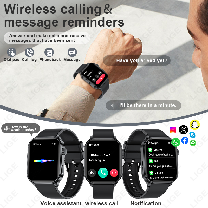 LIGE Orijinal Marka akıllı saa - Smartwatch Watches Brands For Women incelemesi ve fiyatı